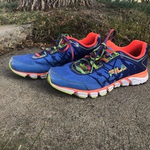 Neon tennis shoes
